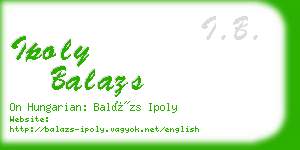 ipoly balazs business card